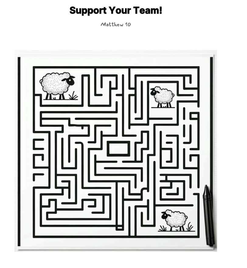 Support Your Team! maze